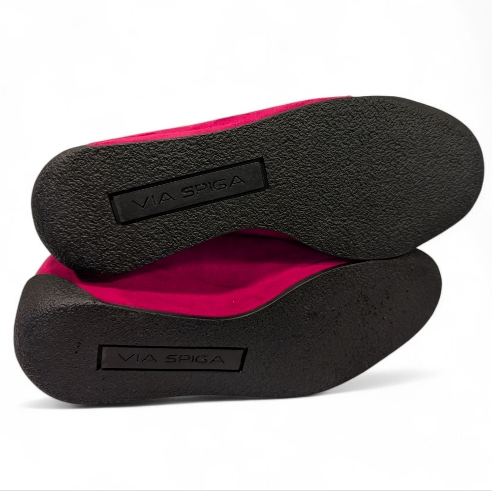 "NEW" Via Spiga Suede Mule Slip On Platform Shoes - Picture 8 of 13